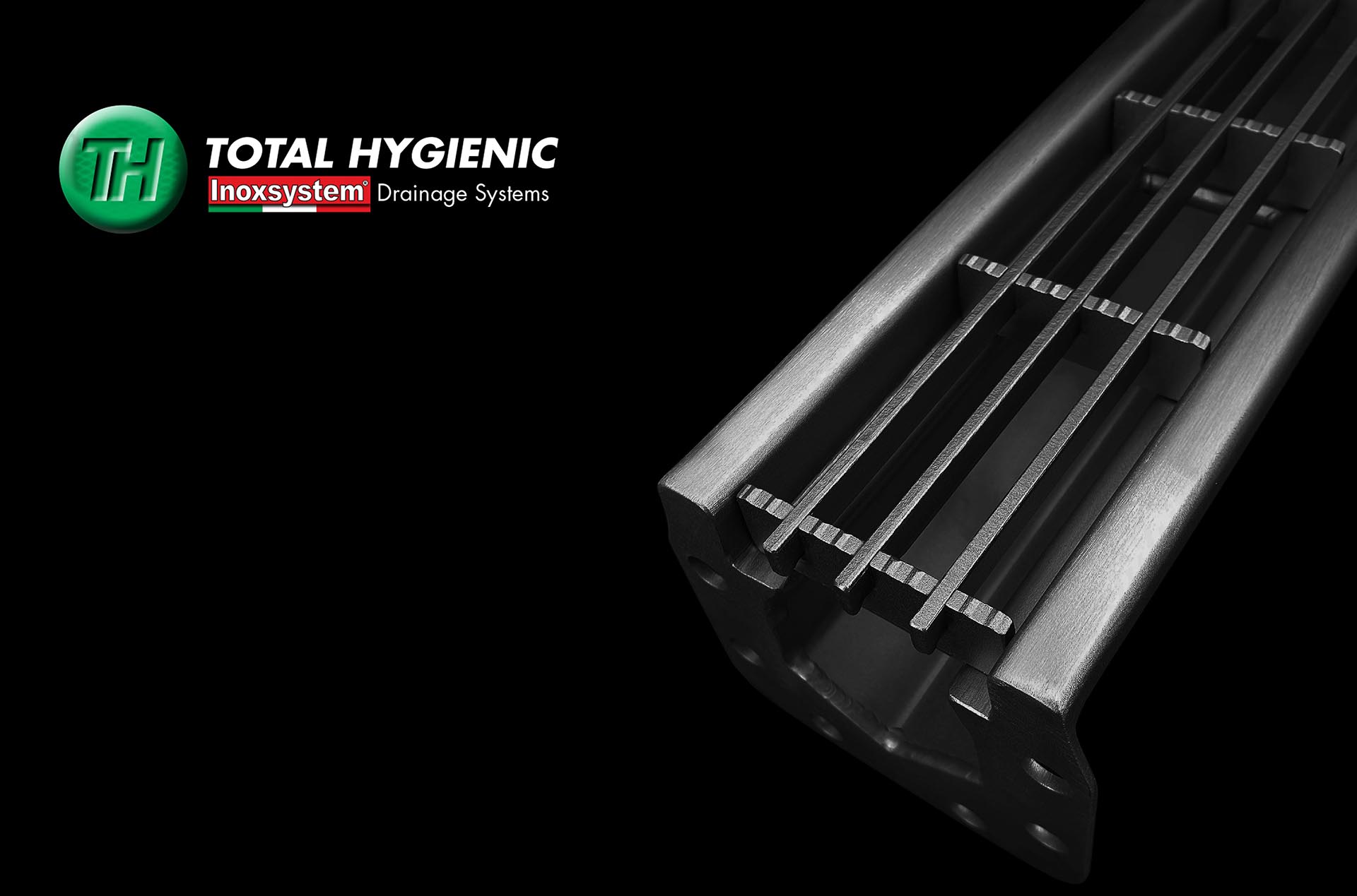 Total hygienic inoxsystem canale multifessura in acciaio inox