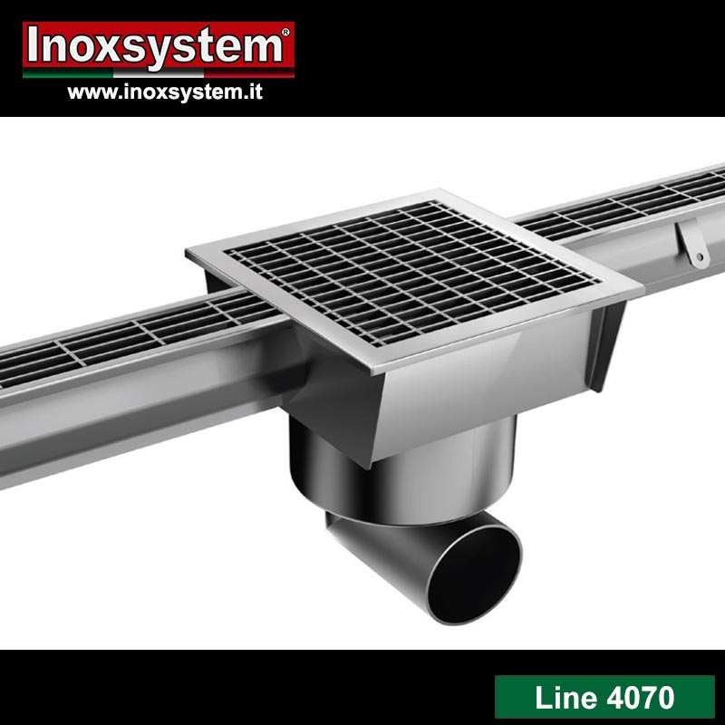 Line 4070 Total hygienic modular channel drains removable stainless steel grated plate