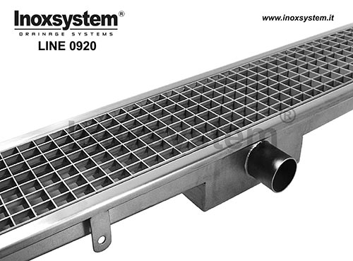 Channels with standard grating with low profile rectangular floor drain, odor trap and removable filter basket