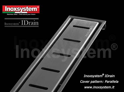 IDrain Parallela cover pattern for IDrain channels in stainless steel