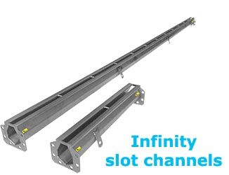 slot channel inoxsystem infinity in stainless steel