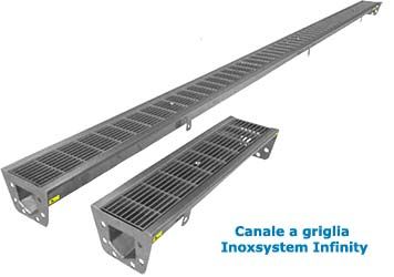canale a griglia inoxsystem infinity