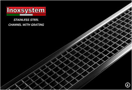 Stainless steel channel with grating
