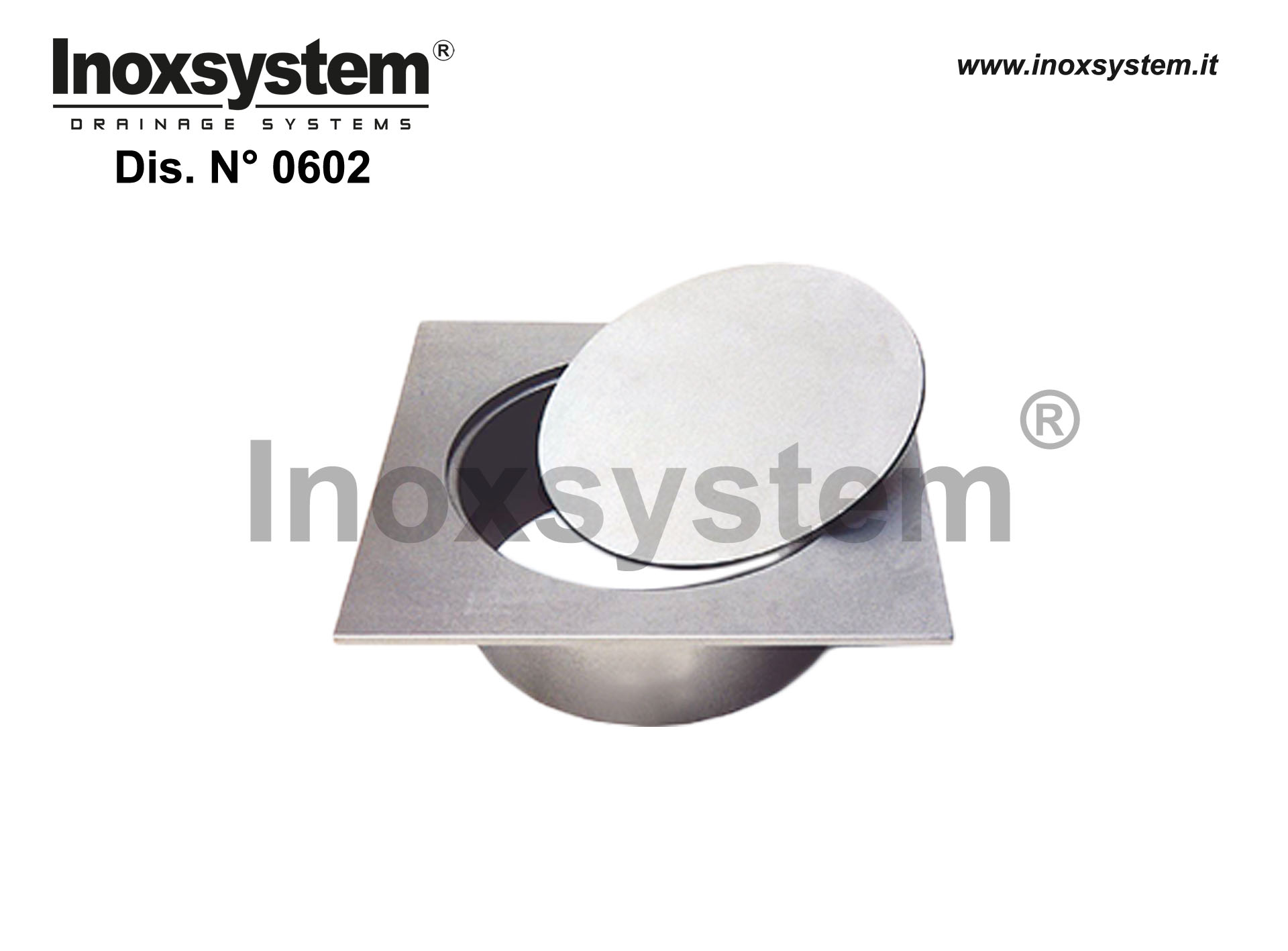 Tampons pleins ronds à fermeture hydraulique pour boites de branchement avec cadre carrée en acier inoxydable
