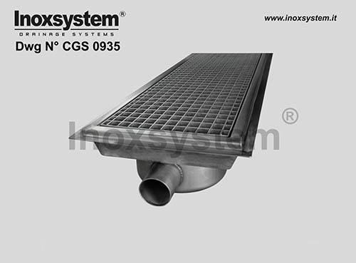 Stainless steel  waterproof membrane holder for channels with grating